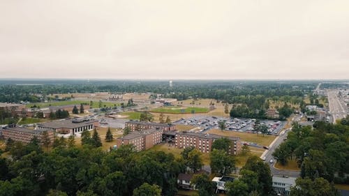 Aerial View Of A University Ground