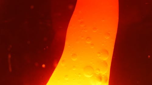 Close-Up View Of Liquid Material Inside A Lava Lamp