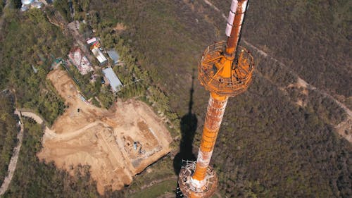 kok tobe tower in almaty view from a drone 2023 