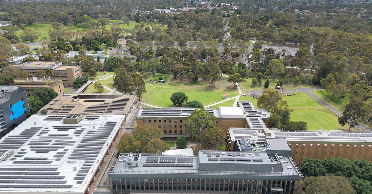 Aerial View Of The University Of Melbourne Campus Free Stock Video aerial-view-of-the-university-of-melbourne-campus-free-stock-video