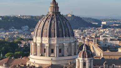 the dome of a church in rome