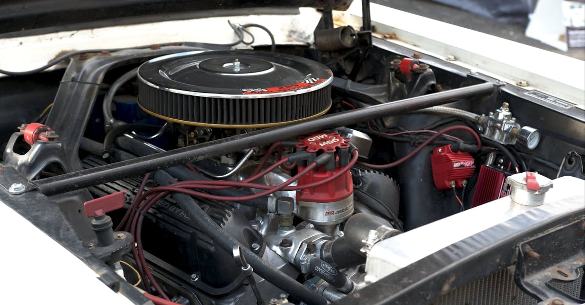 Ford Shelby Mustang GT 350 - Engine Bay Close Up Free Stock Video