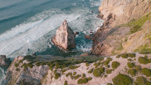 Coastal Landmark by the Cliffs and Atlantic Ocean in Sintra, Portugal