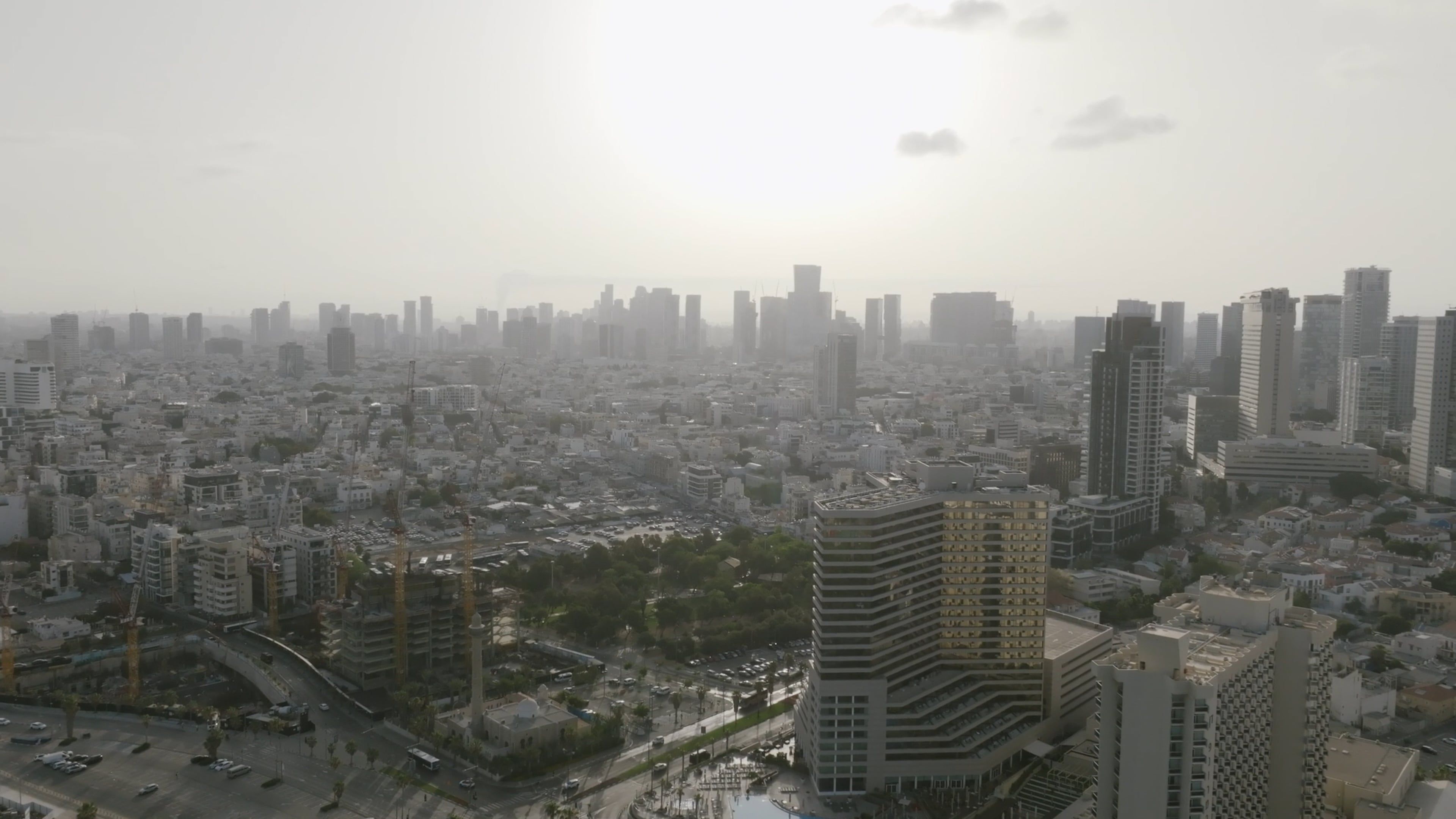 A view of the city from a high rise building Free Stock Video Footage ...