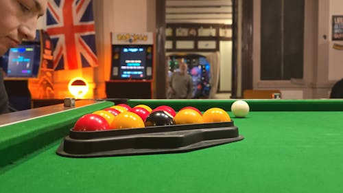 Playing pool games at the Duke of York Hanwell Ealing London England 