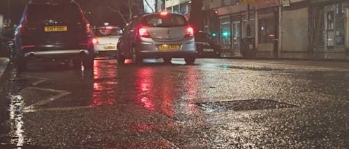 Cars in the street in Ealing London England 