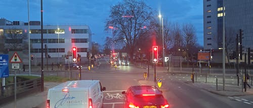 Ealing traffic lights, London England 