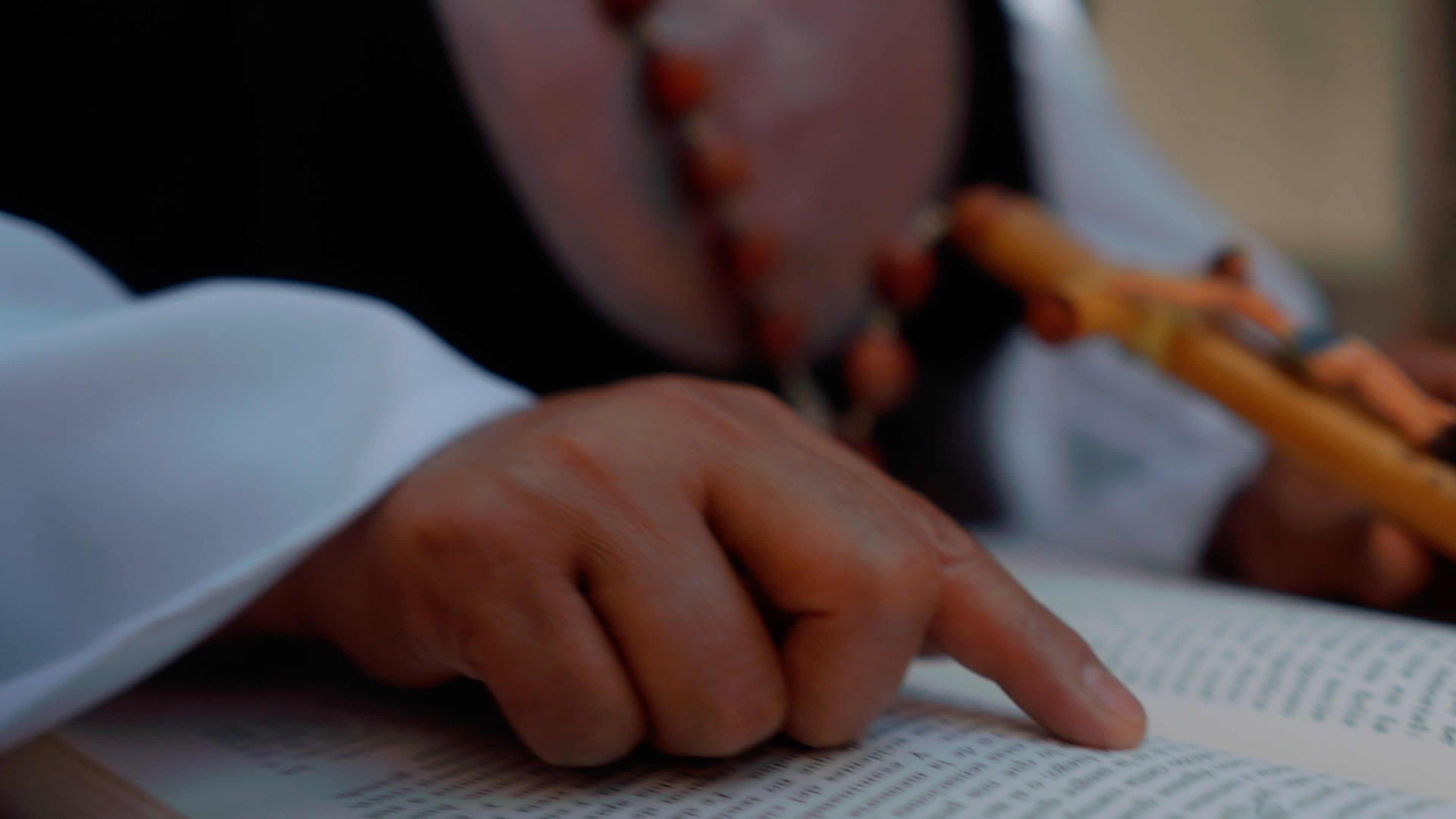 A nun writing in a book with a feather Free Stock Video Footage ...