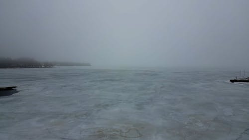 Drone View of Frozen sea