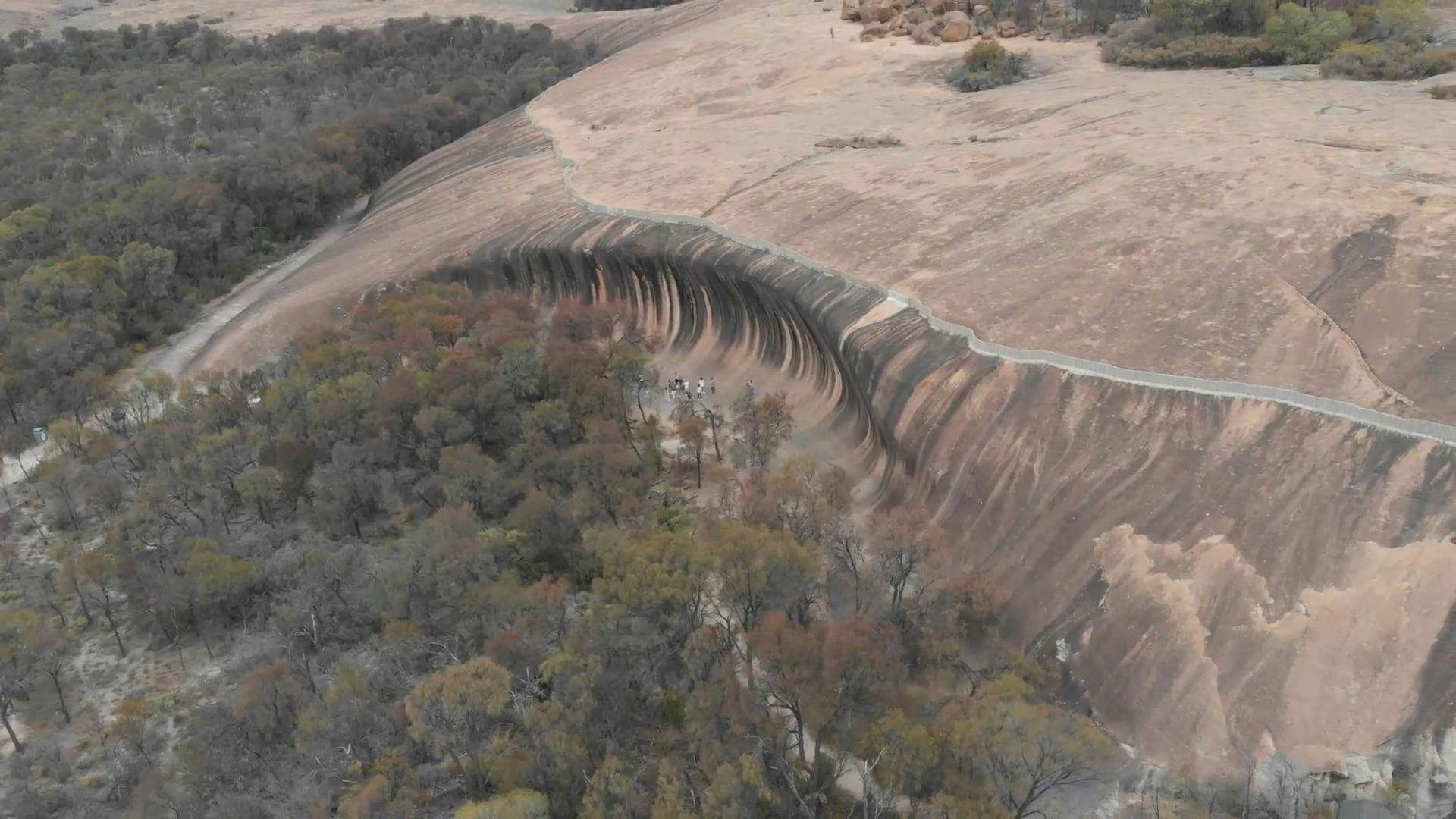 An aerial view of a large rock formation Free Stock Video Footage ...