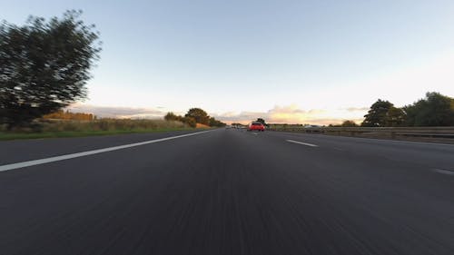 Vehicles Travelling In Timelapse Mode