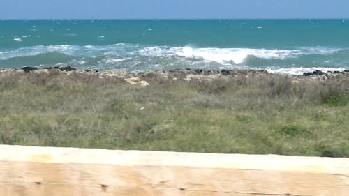 Strong Waves Crashing The Seashore