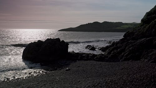 Donkey rock on Rotherslade Bay by Langland Gower, South Wales