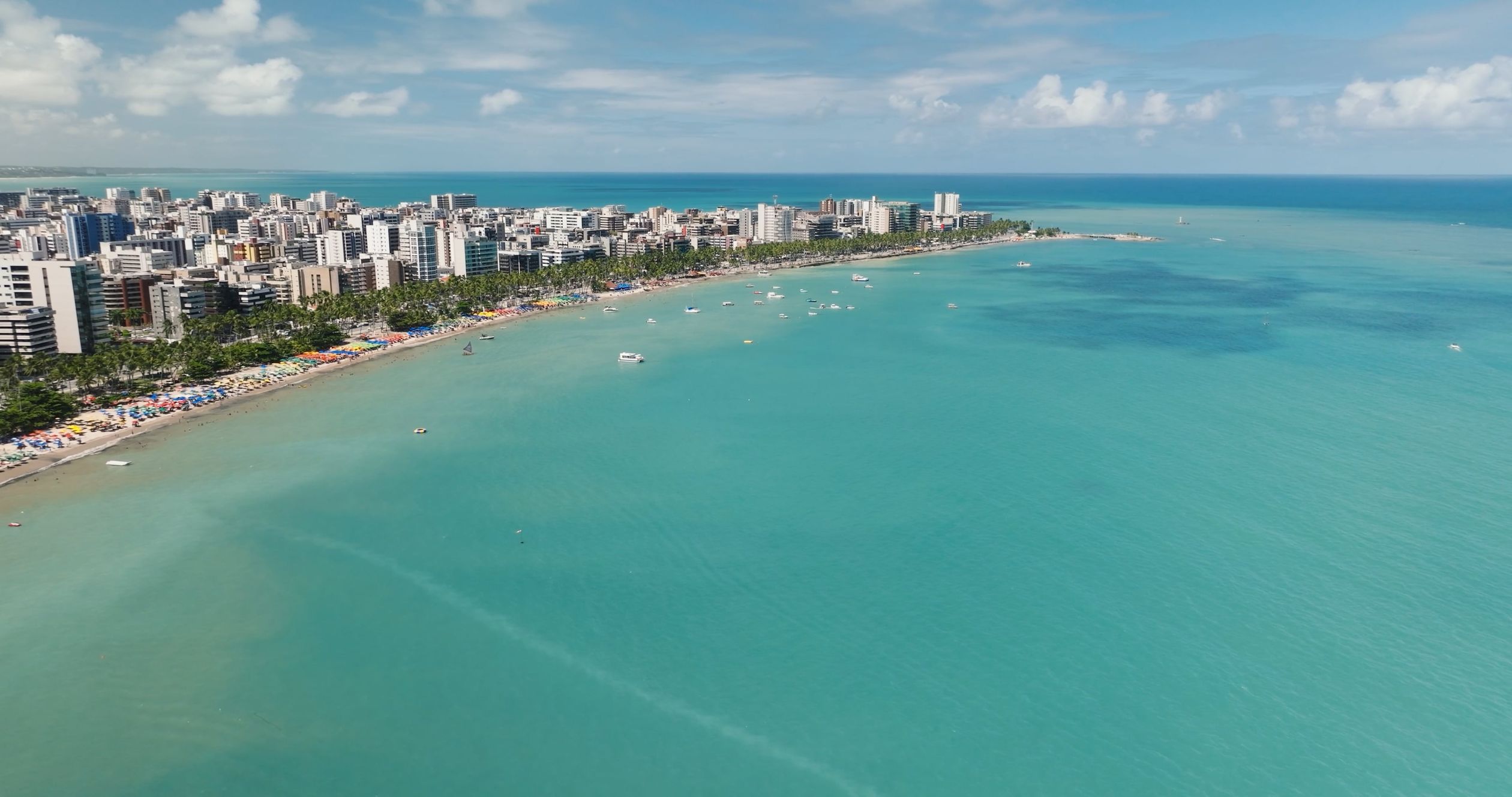 Aerial view of the beach and city Free Stock Video Footage, Royalty ...