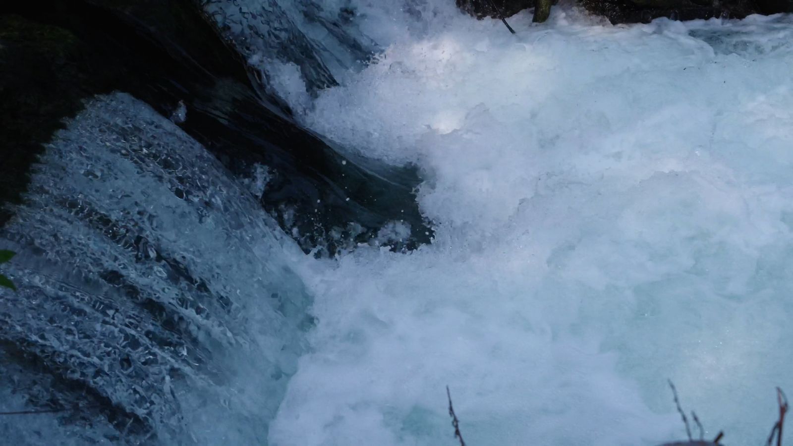 A close up of a waterfall with water flowing Free Stock Video Footage ...