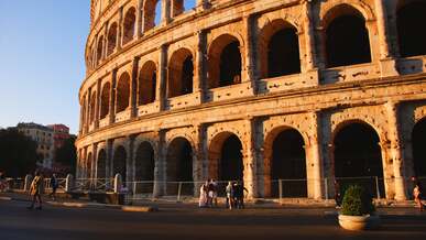 the colossion is a large building with arches