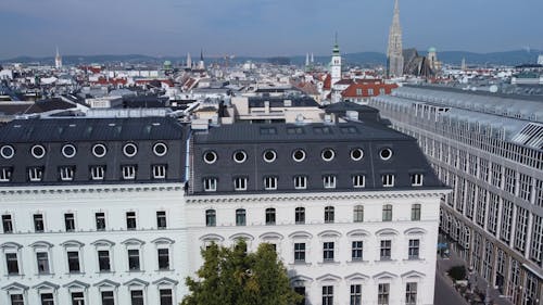 Aerial View Vienna City Center  Drone