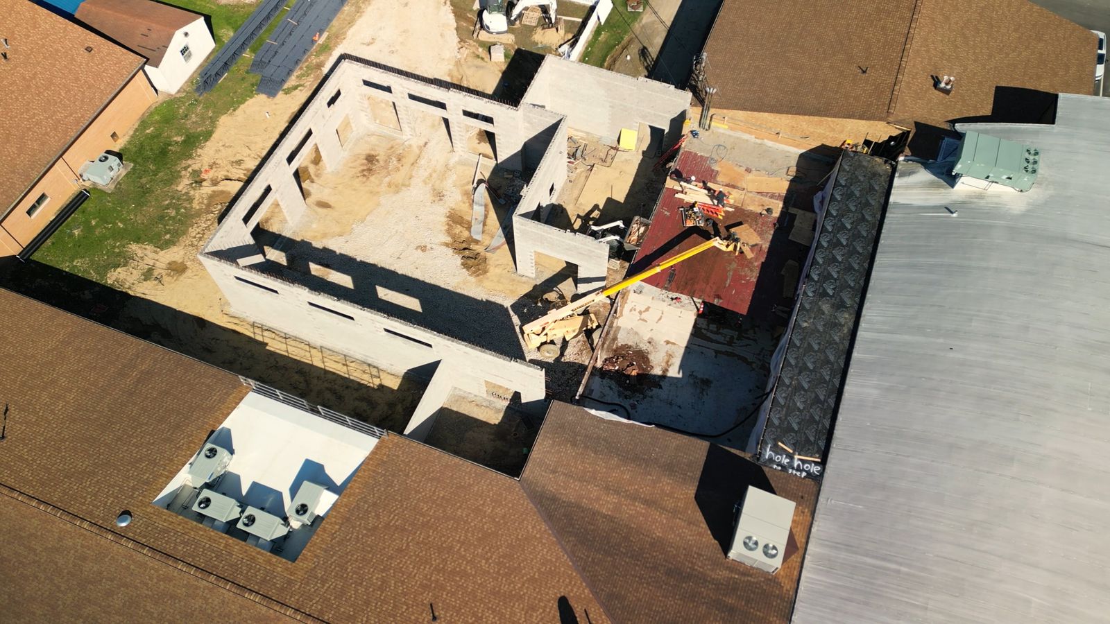 Drone Footage of Building Frame on Construction Free Stock Video ...