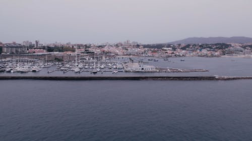 Sailing Contest with Small Sailboats in Cascais Marina, Portugal