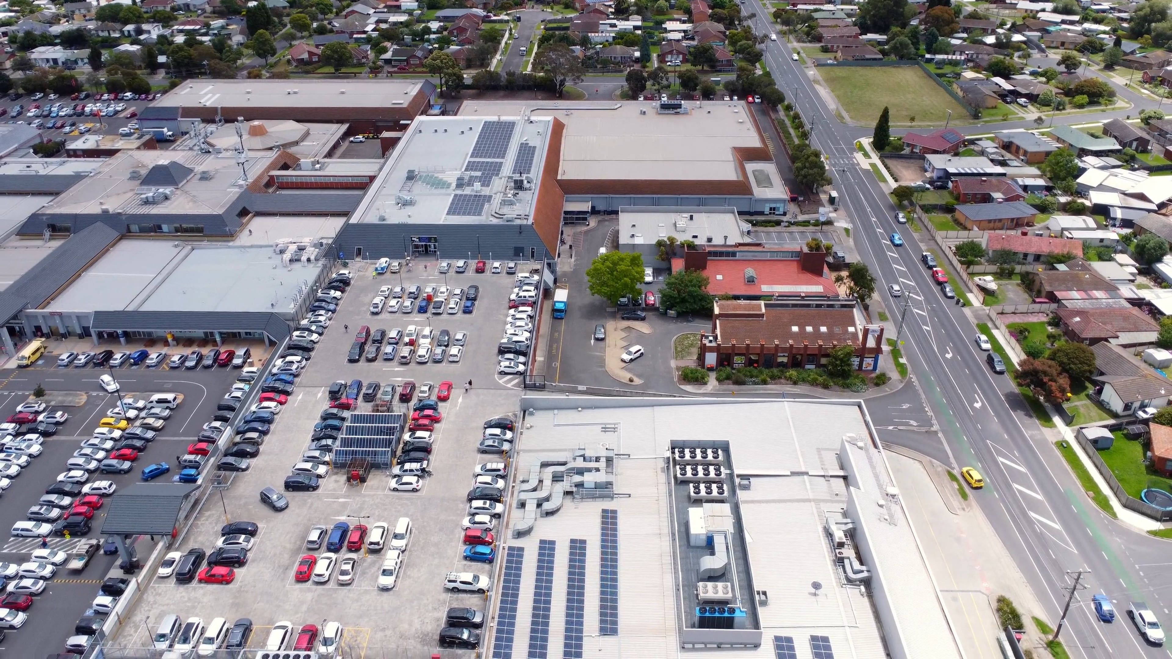 An aerial view of a parking lot with cars Free Stock Video Footage ...