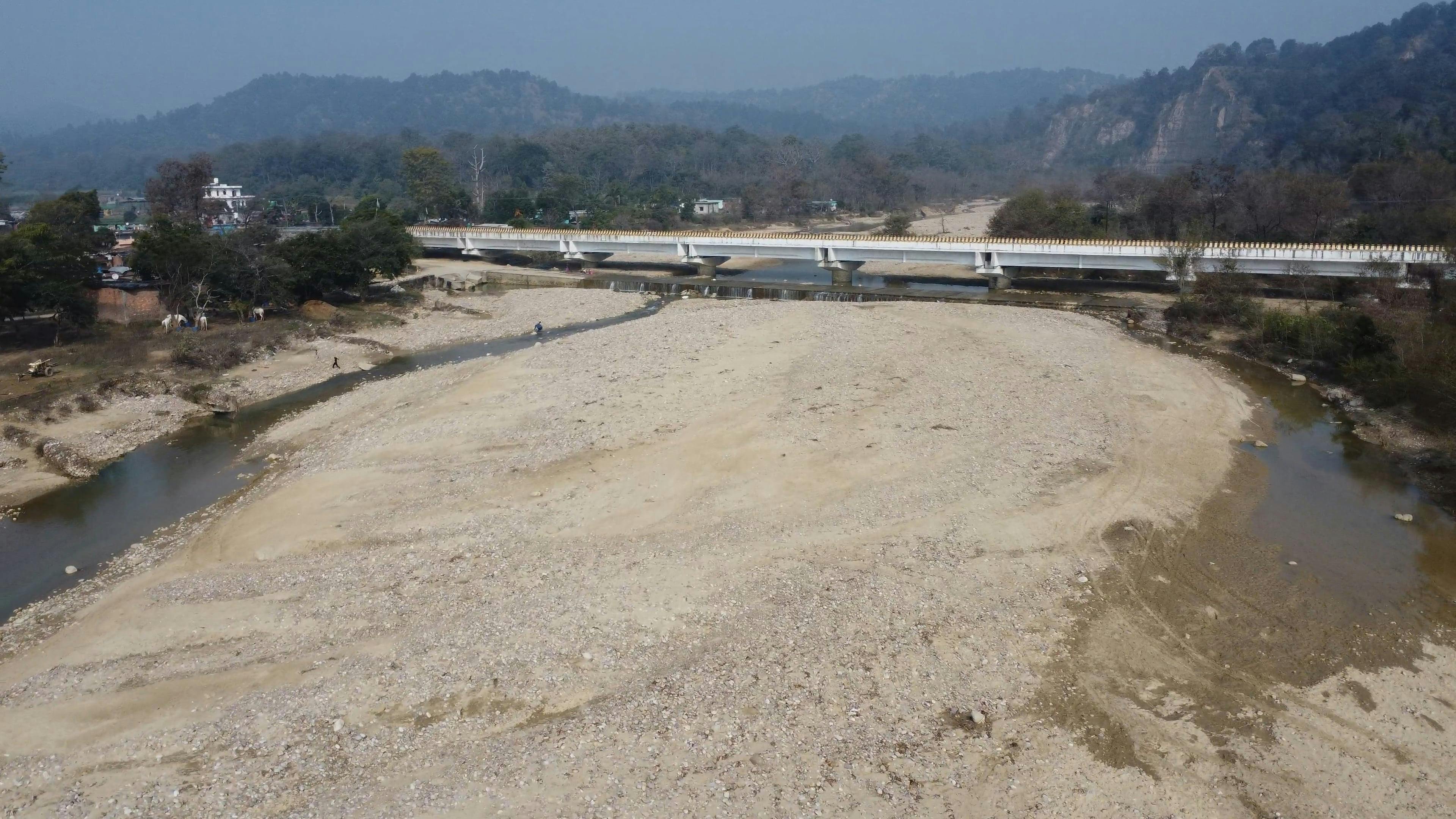 Foothills of the Himalayas seen from the buffer zone of Jim Corbett