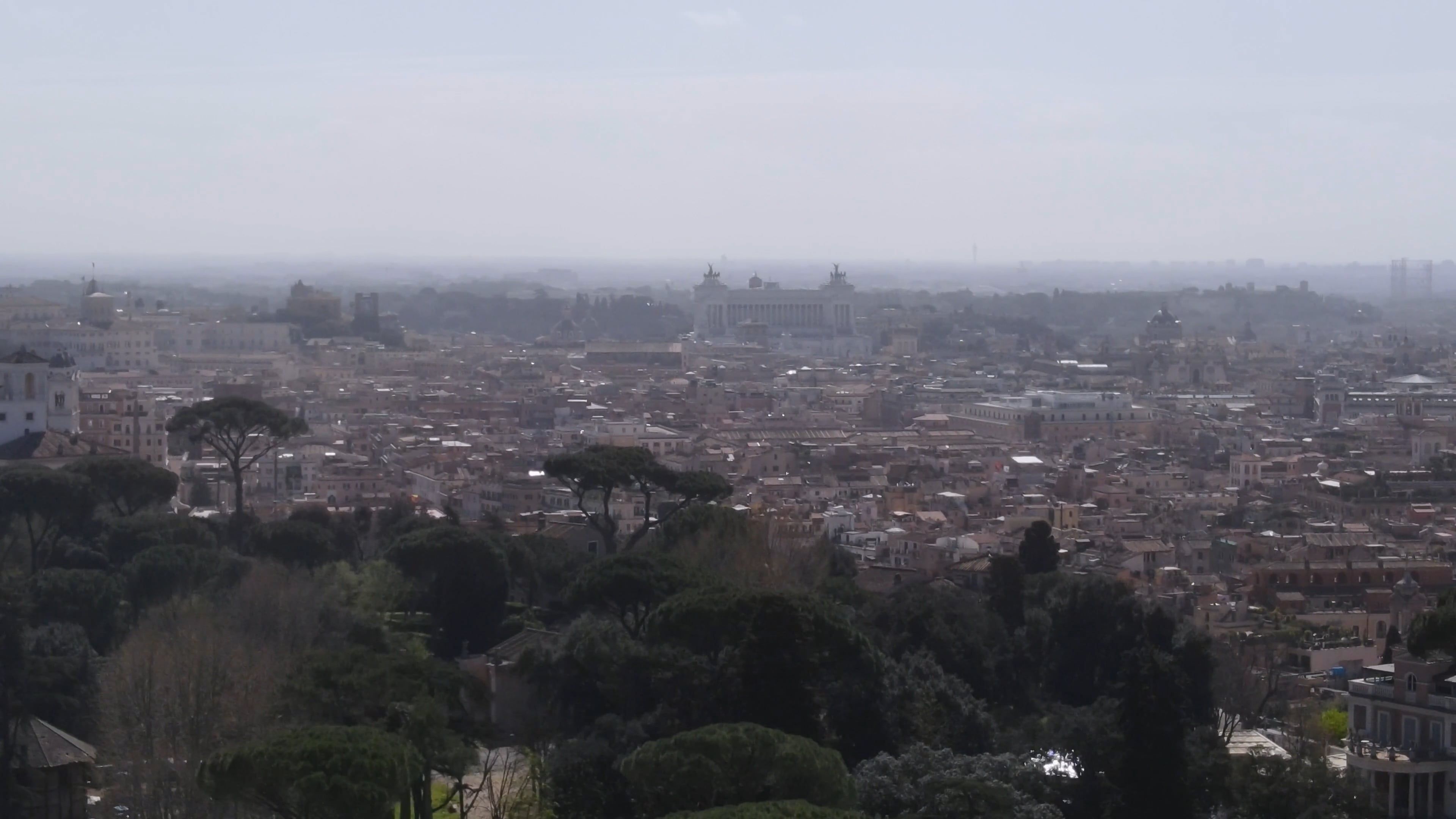 Panoramic View of Ancient Rome Skyline Free Stock Video Footage ...