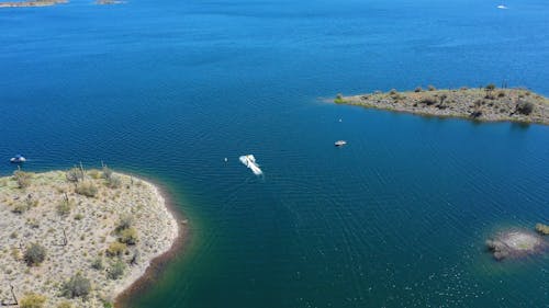 Jet Ski Travelling Across A Blue Sea