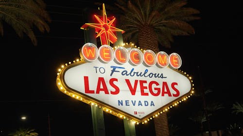 Welcome to Fabulous Las Vegas Sign At Night
