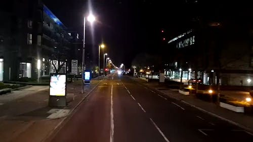 View Of Vehicles Travelling At Night