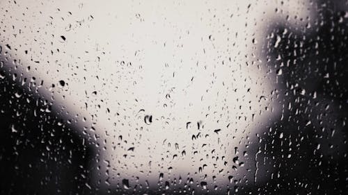 Leje Deszcz Na Szklanej Powierzchni