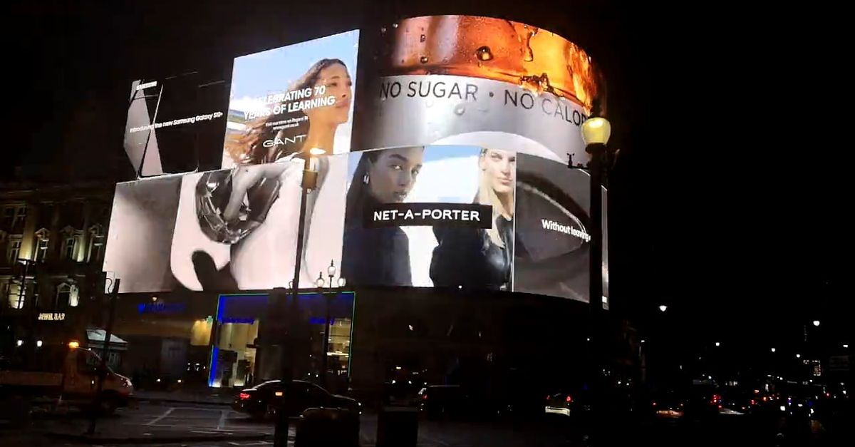 Illuminated Billboard In The City Free Stock Video illuminated-billboard-in-the-city-free-stock-video