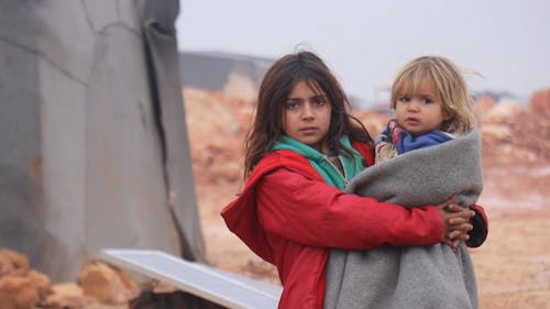 Children in a Refugee Camp 