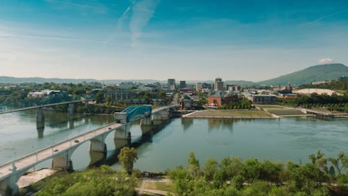 Aerial View Of A Town In Timelapse Mode