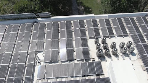 Solar Panels On Rooftop