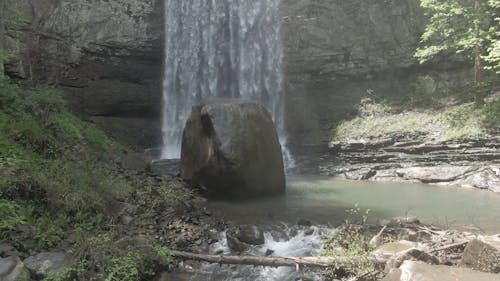 A Waterfall In The Woods