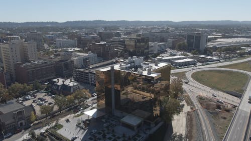 Вид с воздуха на здания