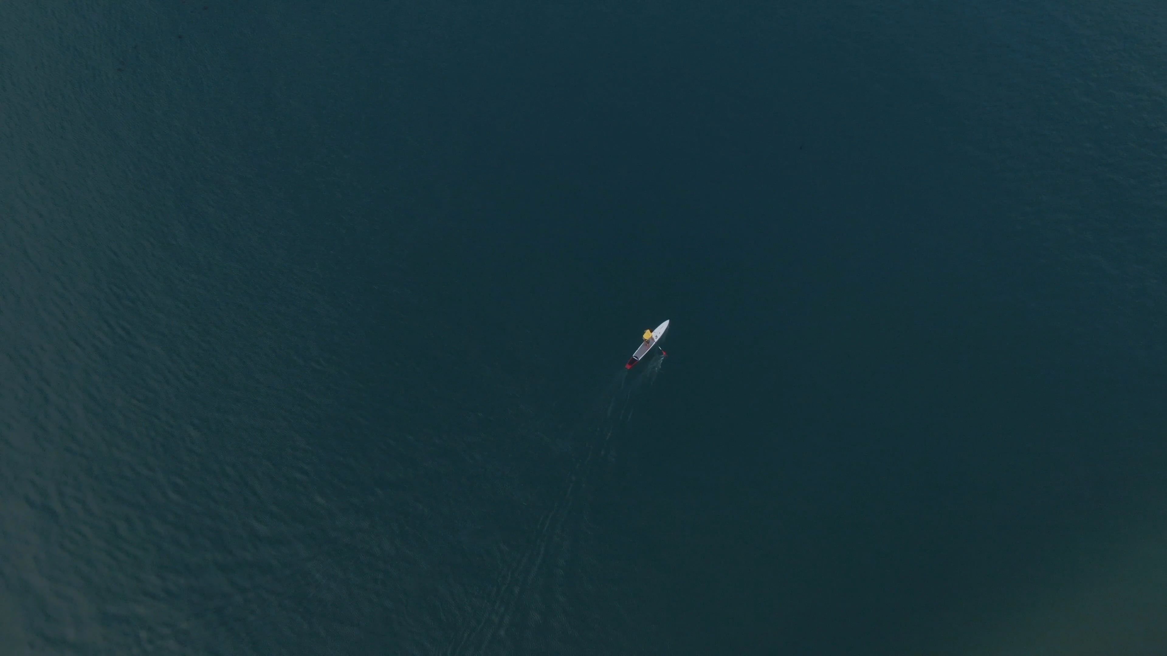 Drone Footage Of A Paddle Boarding Person Free Stock Video Footage ...
