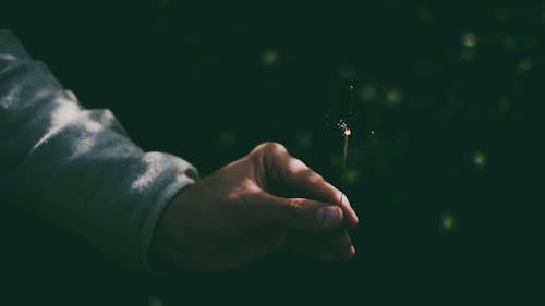 Man Holding A Sparkler