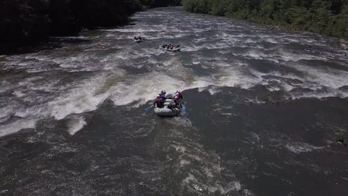 Rafting In A River