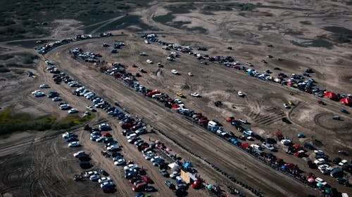 Aerial Footage of An Off-road Competition