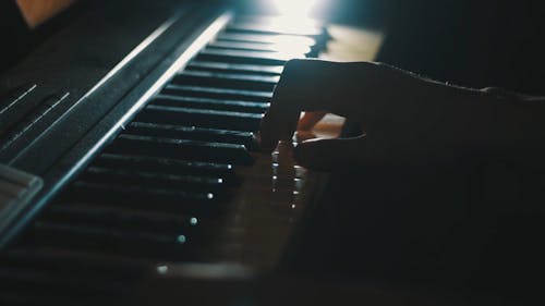 Person Playing The Piano