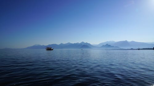 Ship Sailing Across The Sea