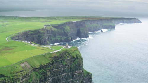 Grass Covered Cliff