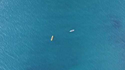 Aerial Shot Of People In The Ocean