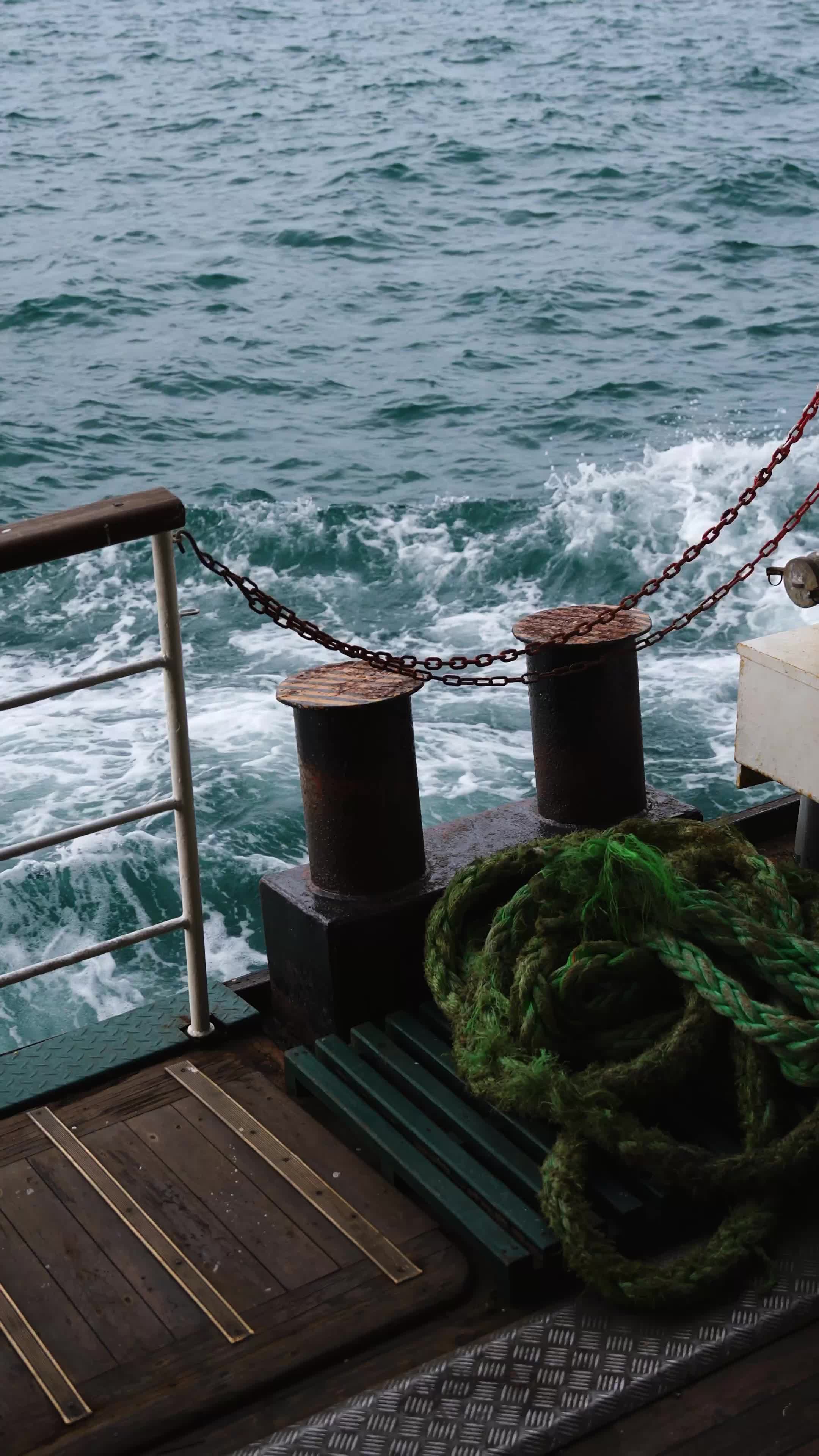 A view of the ocean from the deck of a boat Free Stock Video Footage ...