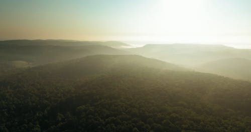 Sun Rays On Mountains Top