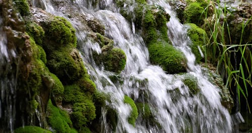 beautiful waterfall in the nature