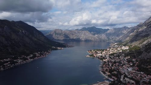 Above Kotor Bay with a drone