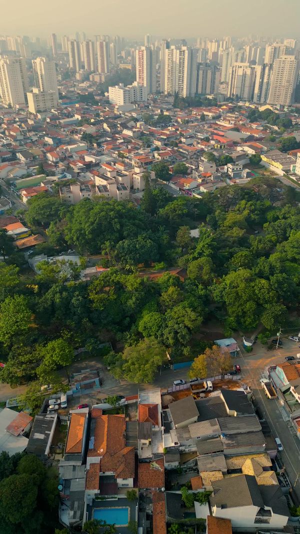 A bird's eye view of a city with tall buildings Free Stock Video ...