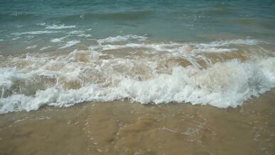 a view of the ocean from the beach